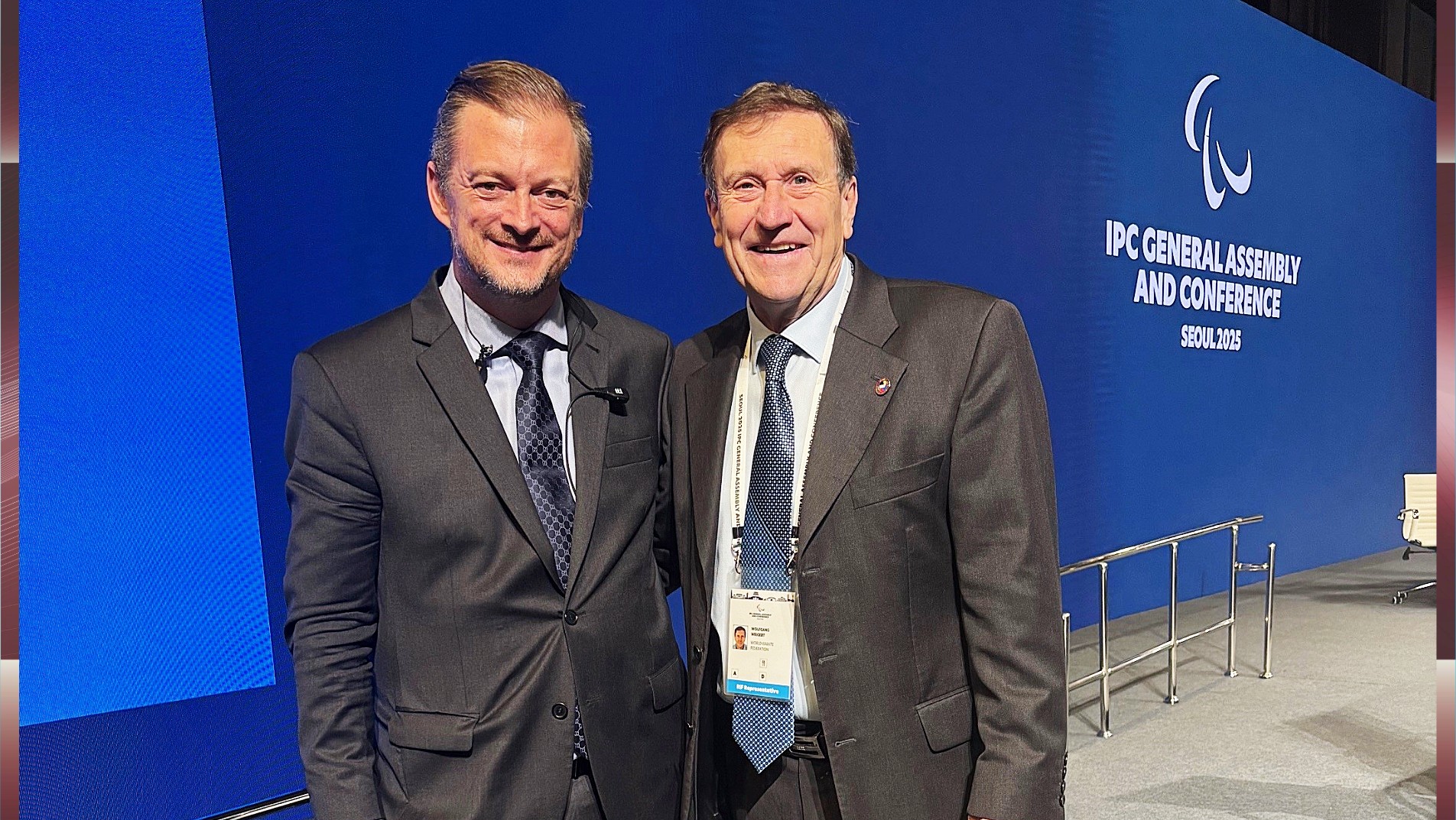 Wolfgang Weigert på International Paralympic Committee (IPC) General Assembly. Foto: WKF